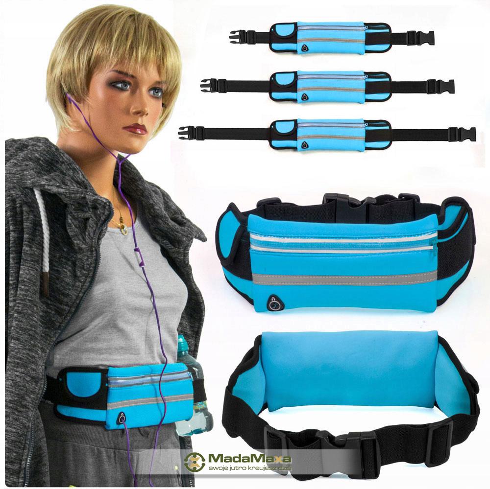 Niebieska Sportowa Saszetka Nerka Biodrówka do Biegania GT Sport Solid HR - KF59