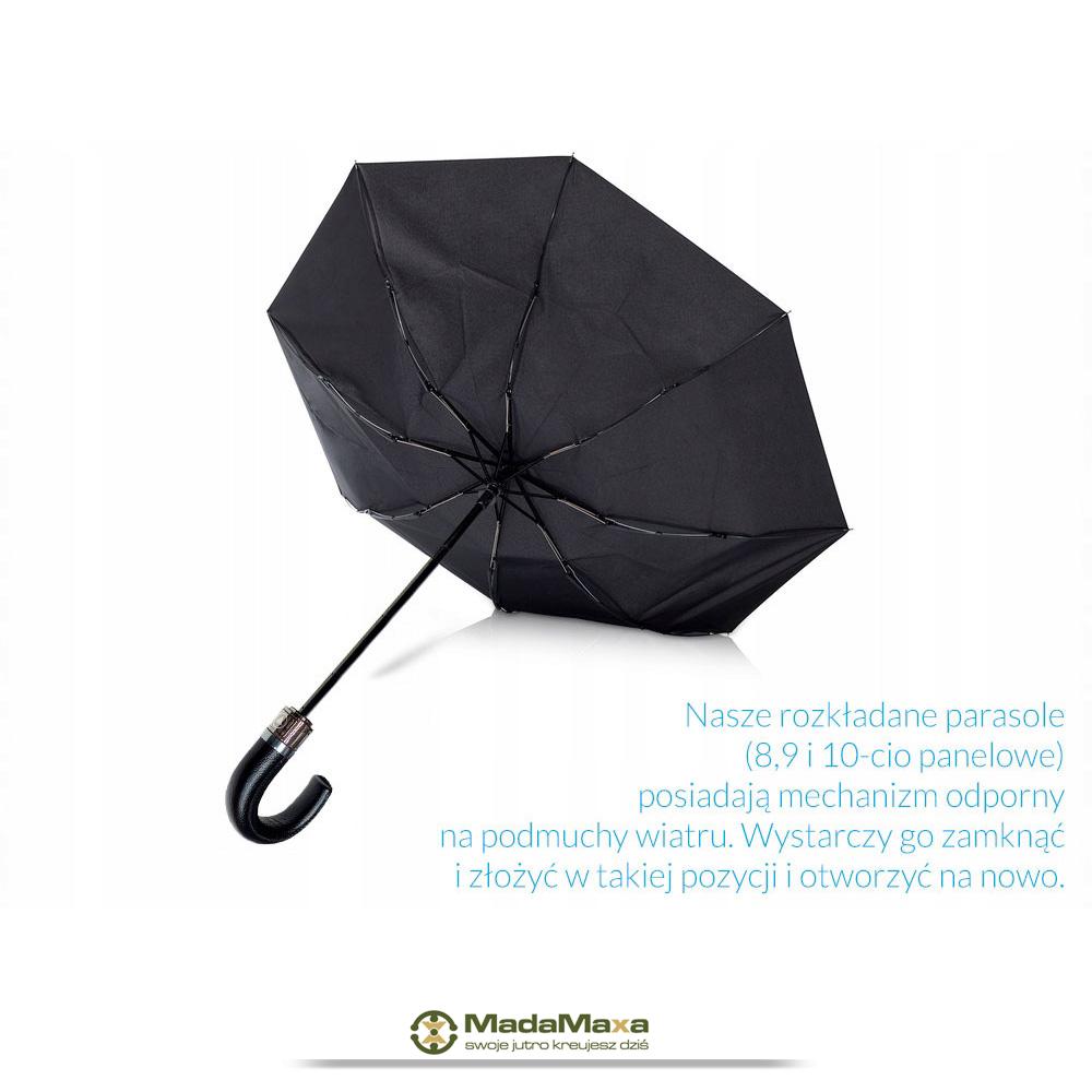 Składany Automatyczny Parasol Damsko-Męski Sztormowy Wiatroodporny LANTANA SKIN FAMILY XXL KF127 - obrazek 4