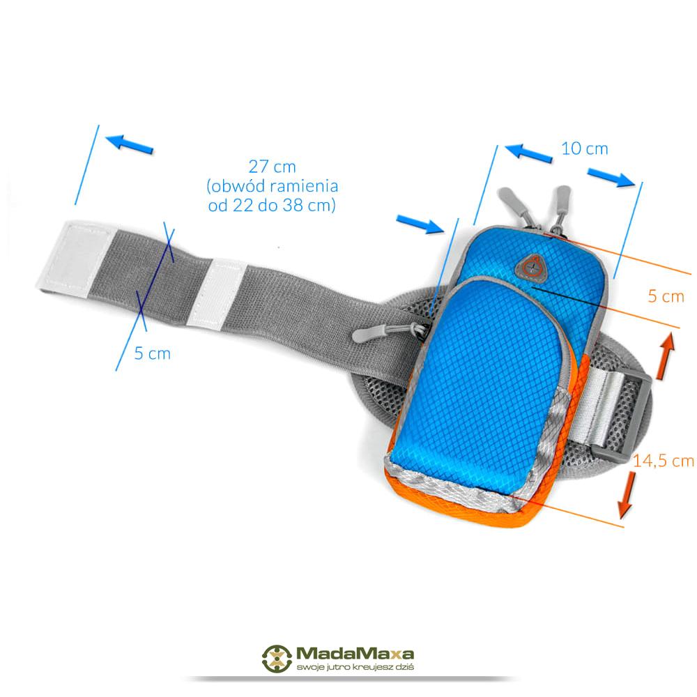 Niebieski Armband do Biegania, Opaska Sportowa na Ramię ARM-BAND DX Aquatics 7F ARM KF65 - obrazek 9