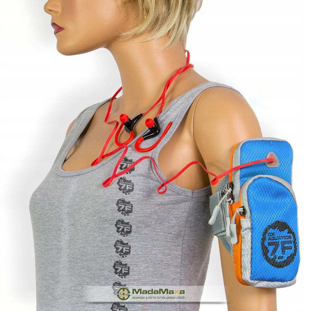 Niebieski Armband do Biegania, Etui Sportowe na Ramię z nadrukiem - DX AQUATICS 7F - KF65 - obrazek 2
