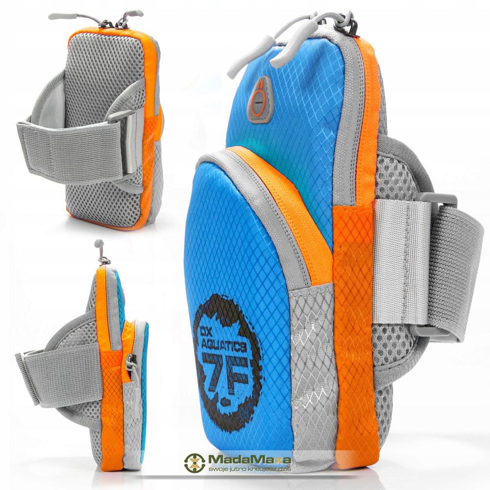 Niebieski Armband do Biegania, Etui Sportowe na Ramię z nadrukiem - DX AQUATICS 7F - KF65 - obrazek 3