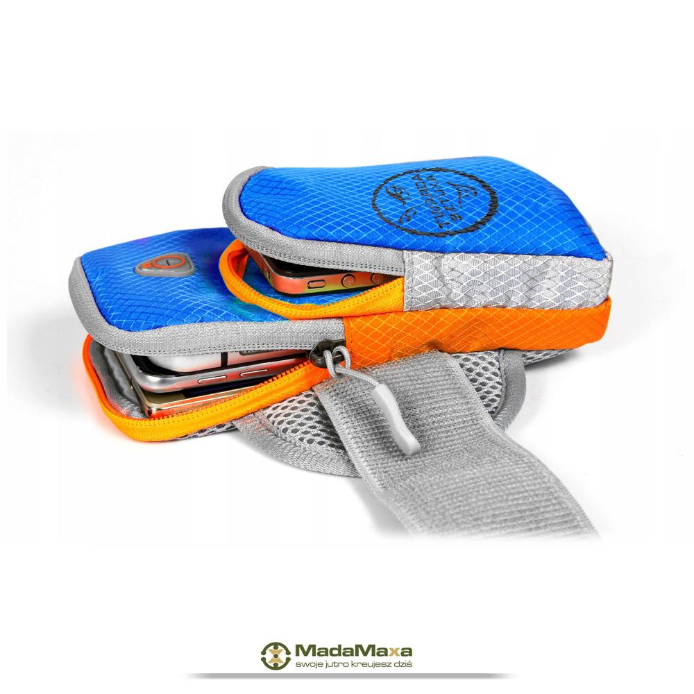 Niebieski Armband do Biegania, Etui Sportowe na Ramię z nadrukiem - TWARDA SZTUKA - KF65 - obrazek 6