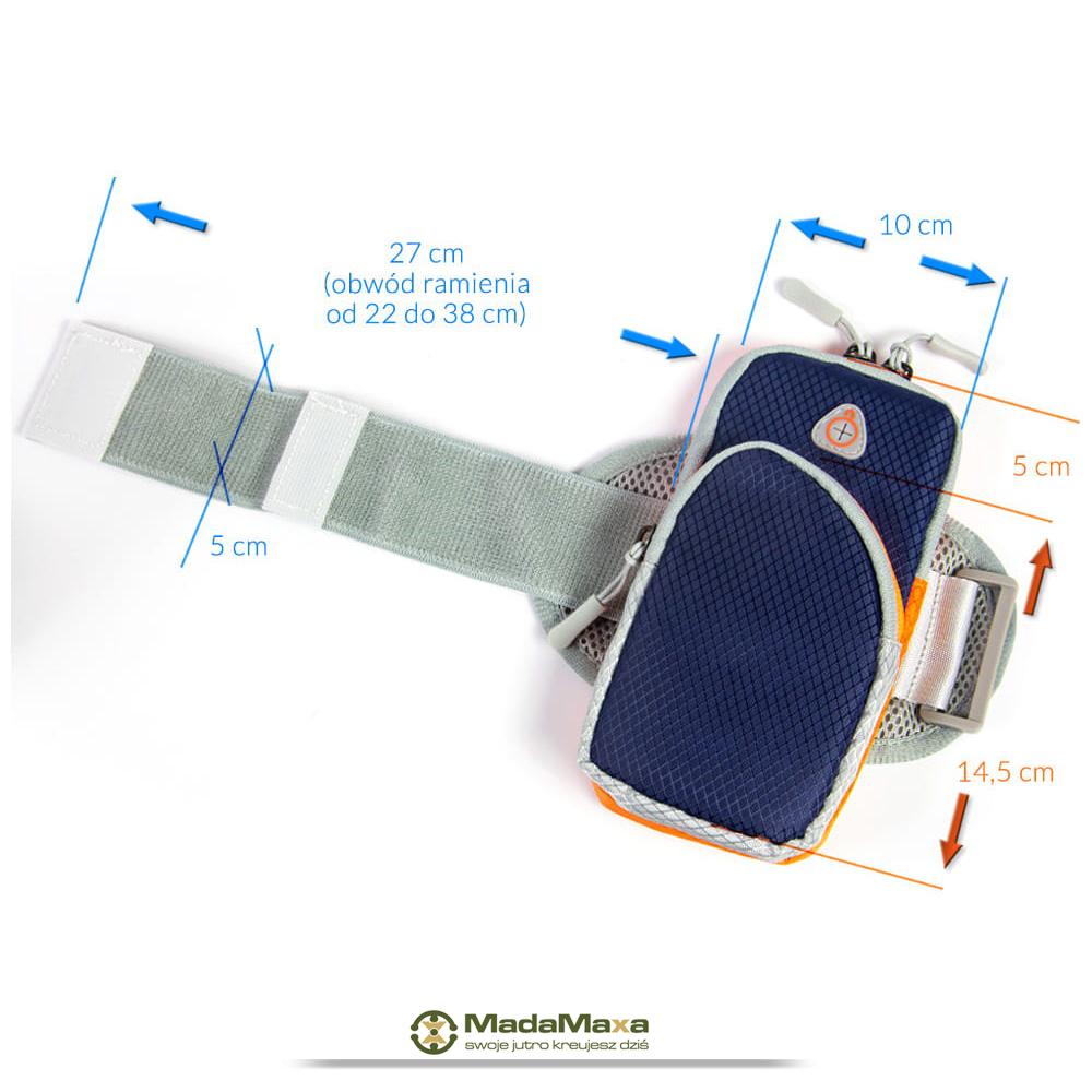 Granatowy Armband do Biegania, Opaska Sportowa na Ramię ARM-BAND DX Aquatics 7F ARM KF71 - obrazek 6