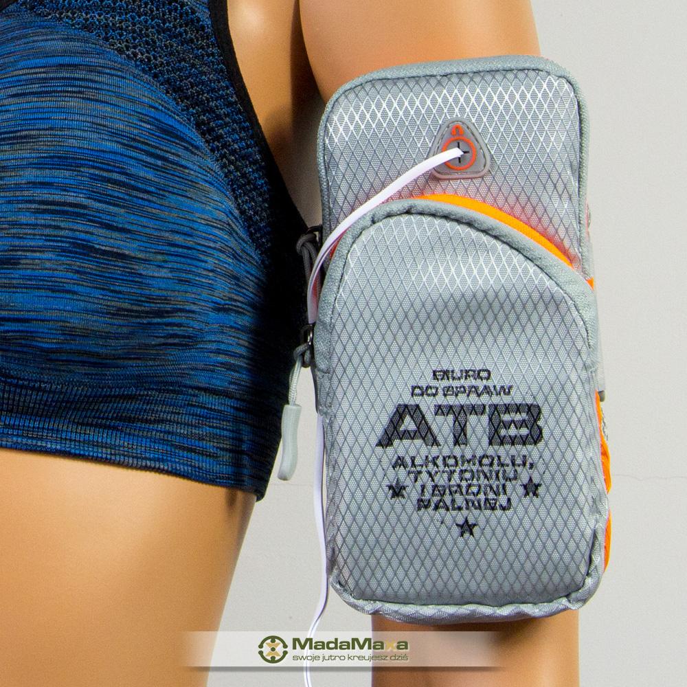 Srebrny Armband do Biegania, Etui Sportowe na Ramię z nadrukiem - BDS ATB - KF69