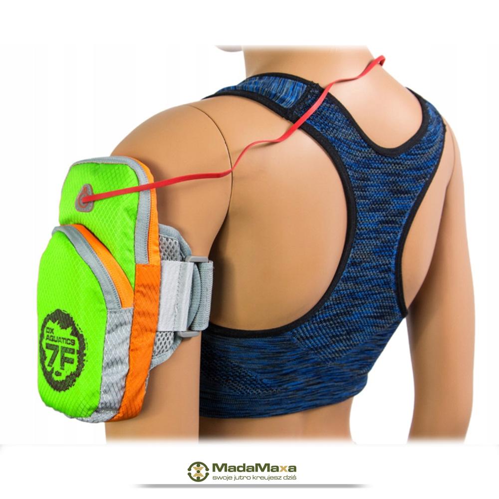 Zielony Armband do Biegania, Etui Sportowe na Ramię z nadrukiem - DX AQUATICS 7F - KF66