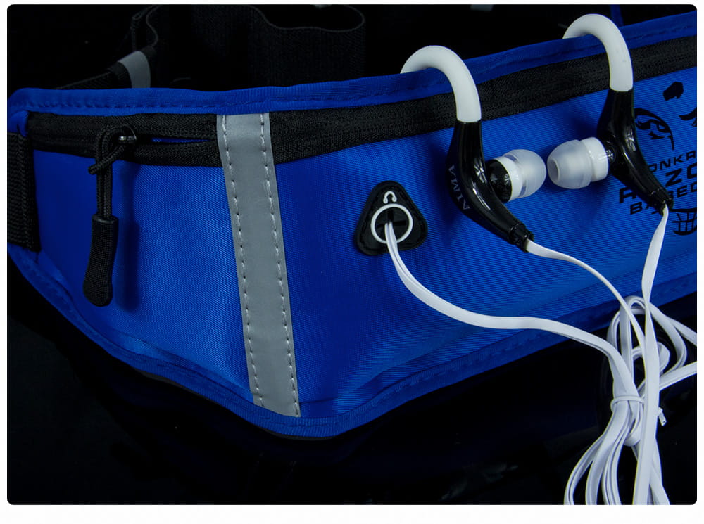 Granatowa NERKA ( biodrówka na pas ) z nadrukiem + opaski odblaskowe - model DX AQUATICS 7F - obrazek 9