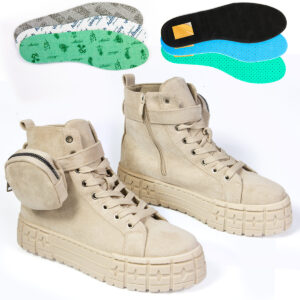 Creepersy Damskie Zamszowe Rozpinane na Zamek Desert Kangaroo Self, beżowe R. 40 KF166 - buty używane