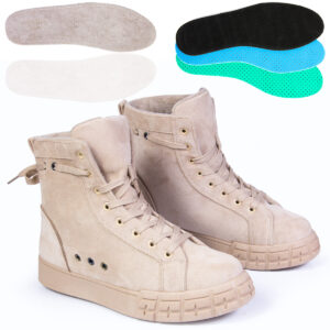 Creepersy Damskie Zamszowe Sznurowane Desert Kangaroo Caramel, beżowe R. 41 KF167 - buty używane